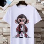 Urban Chimp Character T-Shirt – Custom White Graphic Tee Pakistan