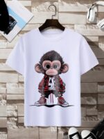 Urban Chimp Character T-Shirt – Custom White Graphic Tee Pakistan