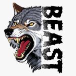 Beast Wolf Graphic Tee - Image 2