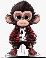 Urban Chimp Character T-Shirt – Custom White Graphic Tee Pakistan - Image 2