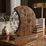 Customised Engraved Wooden Round Calendar