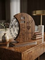 Customised Engraved Wooden Round Calendar