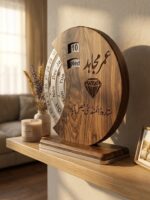 Customised Engraved Wooden Round Calendar - Image 2